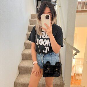 Black Cat Fuzzy Crossbody Bag​​​​​​​​​​​​​​​​​​​​​​​​​​​​​